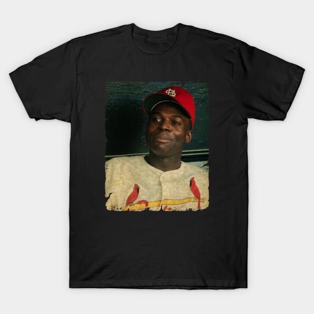 Lou Brock in St. Louis Cardinals T-Shirt by anjaytenan